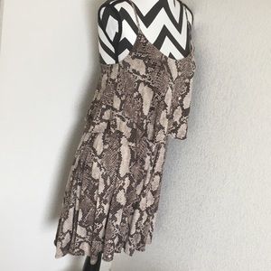 Tiered Python Print Dress
